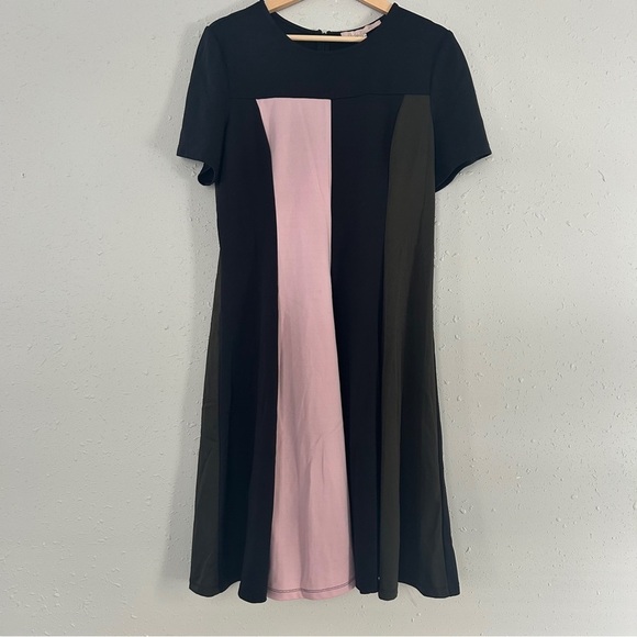 Hutch Colorblock Pink Black Fit N Flare Mini Dress Casual Formal 0X - Picture 1 of 5